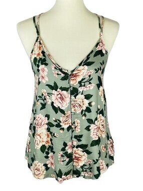 American Eagle Button Front Chemise Sz S Floral Fairy Festival Dainty Cottage